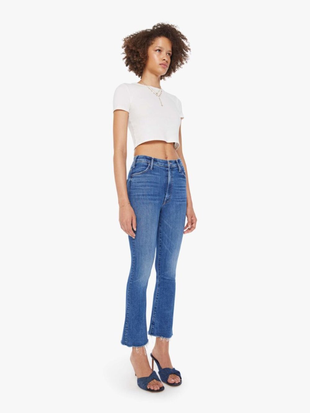 MOTHER The Hustler Ankle Fray Jeans Grasping At Straws 26
